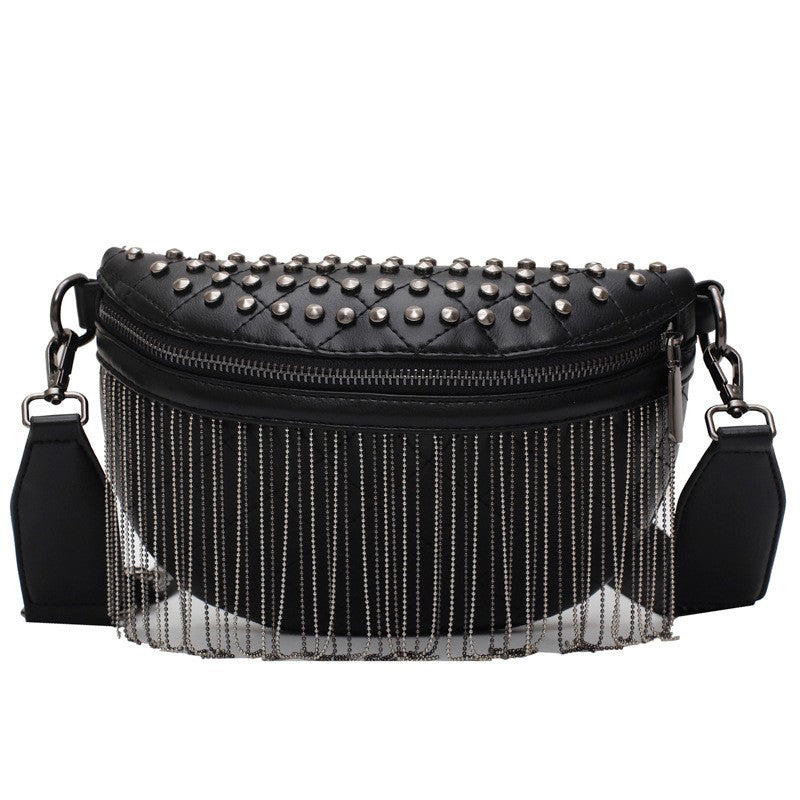 Studded Tassel Sling Bag