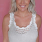 The Lilliana Pointelle Knit Tank