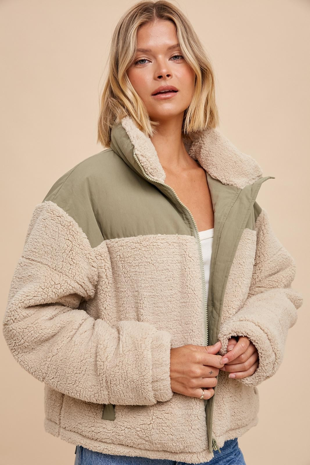 Elsa Sherpa Puffer Jacket