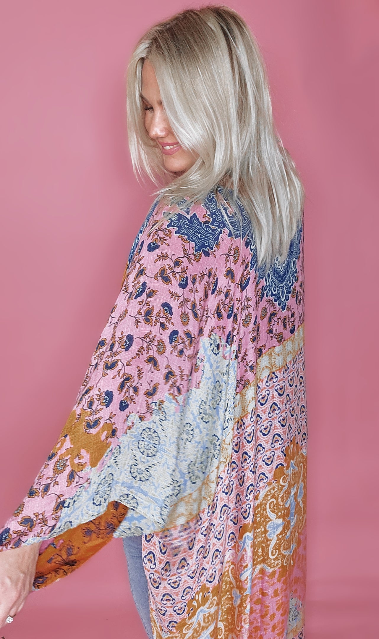 Intricate Demask Kimono