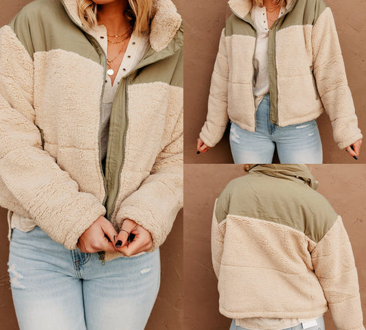 Elsa Sherpa Puffer Jacket